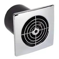 Manrose LP100ST 100mm Axial Bathroom Extractor Fan with Timer Chrome 240V