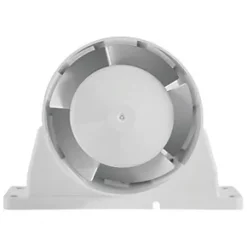 Xpelair Airline ALL100T 100mm Axial Inline Bathroom Shower Extractor Fan Kit With LED Light with Timer White / Chrome 220-240V -Cheap Air Vent Store 190FH A4