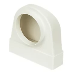 Manrose Round to Rectangular Appliance Connector Elbow 90° Bend White 125mm