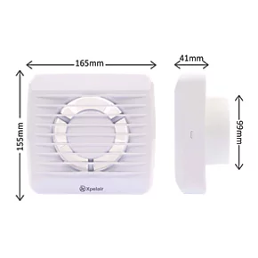 Xpelair VX100S 100mm Axial Bathroom Extractor Fan White 220-240V 7 Xpelair VX100S 100mm Axial Bathroom Extractor Fan White 220-240V - Image 5