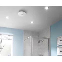 Xpelair LVCV4SR 100mm Axial Bathroom or Kitchen Extractor Fan with Humidistat & Timer White 220-240V -Cheap Air Vent Store 386GX A5