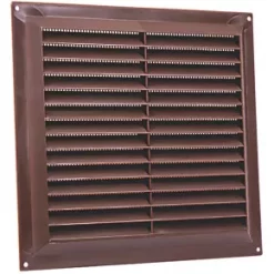 Map Vent Fixed Louvre Vent with Flyscreen Brown 229 x 229mm