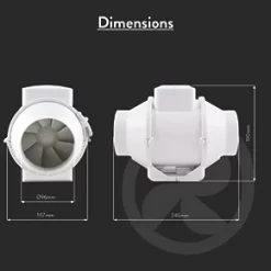 Xpelair XIMX100 100mm Axial Inline Extractor Fan 240V -Cheap Air Vent Store 5465H A4