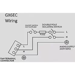 Xpelair GX6EC 184mm Axial Kitchen Extractor Fan White 120-230V -Cheap Air Vent Store 645GX A4