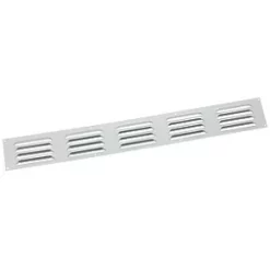 Map Vent Fixed Louvre Vent Satin Silver 466 x 51mm