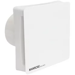 Manrose CQF100T 100mm Axial Bathroom Extractor Fan with Humidistat & Timer White 240V