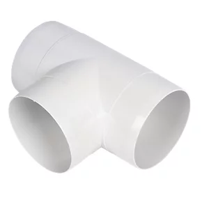 Manrose Circular T Piece White 100mm 3 Manrose Circular T Piece White 100mm