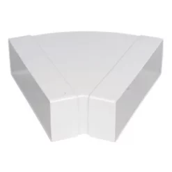 Manrose Rectangular Flat Channel 45° Horizontal Bend White 204mm