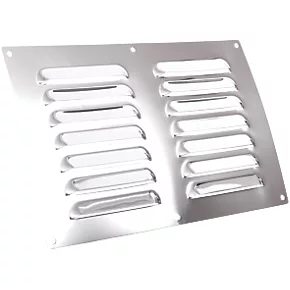 Map Vent Fixed Louvre Vent Chrome Stainless Steel 229 x 152mm 3 Map Vent Fixed Louvre Vent Chrome Stainless Steel 229 x 152mm