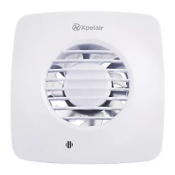 Xpelair DX100HTS 100mm Axial Bathroom Extractor Fan with Humidistat & Timer White 220-240V