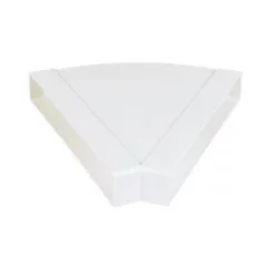 Manrose Rectangular Flat Channel Horizontal 45° Bend White 225mm