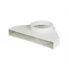 Manrose Round to Rectangular Flat Channel Connector 90° Elbow White 240mm 2 Manrose Round to Rectangular Flat Channel Connector 90° Elbow White 240mm -Cheap Air Vent Store 91088 P