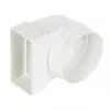 Manrose Round to Rectangular Connector Elbow 90° Bend Adaptor White 100mm -Cheap Air Vent Store 96549 P